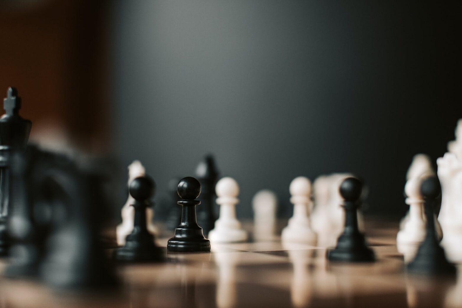 chess pieces in a chessboard